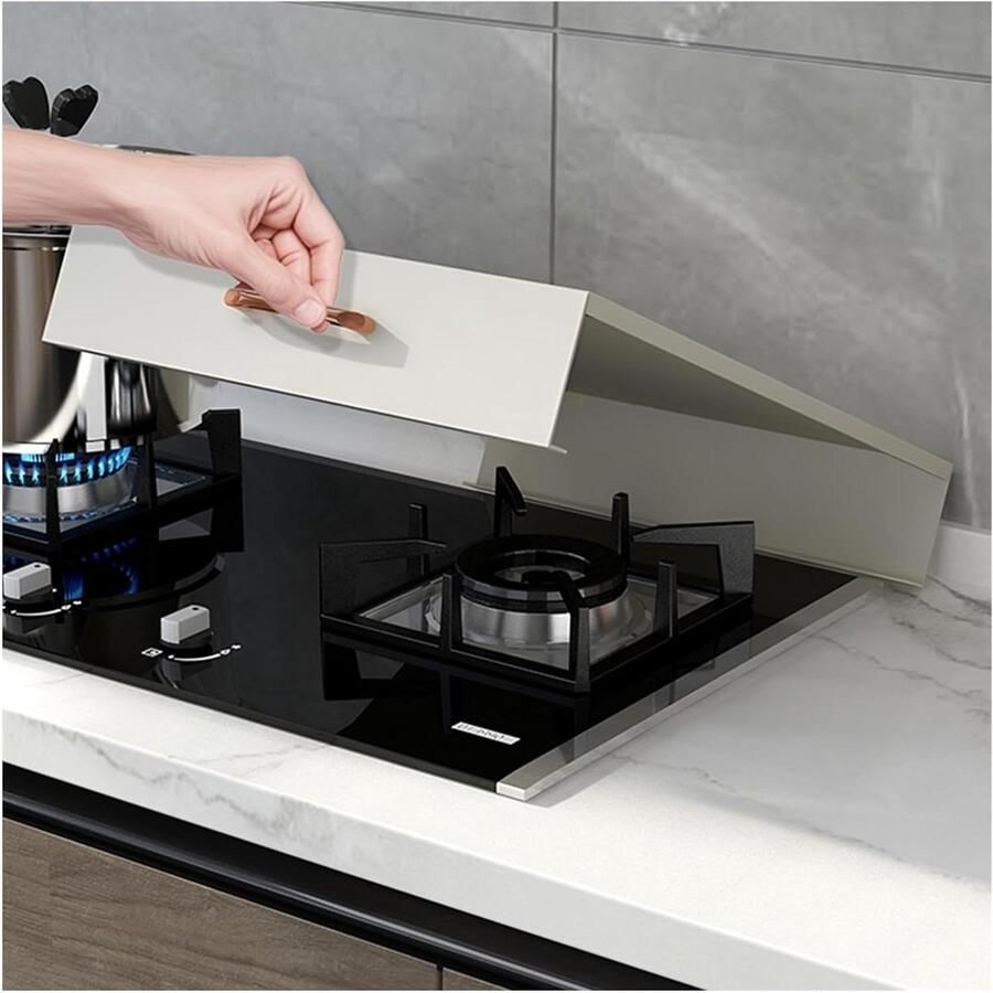 Fornuis Afdekplaat Kookplaat Beschermer Keuken Organisatie Extra Werkruimte 498 x 399 cm Zwart