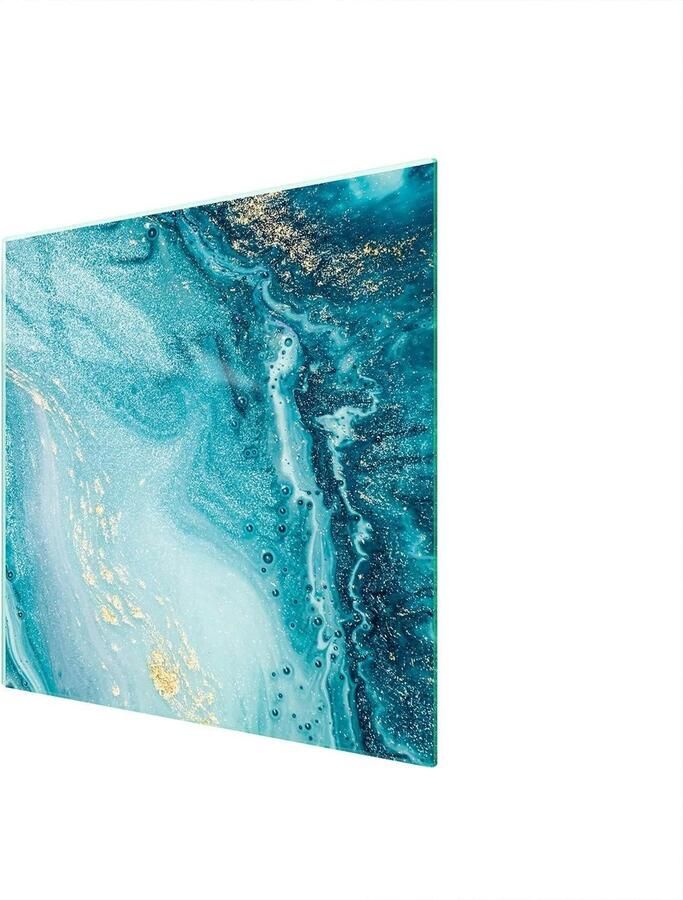 Fornuis Afdekplaat Kookplaat Beschermer Keuken Organisatie Gehard Glas 50 x 52 cm Marmer