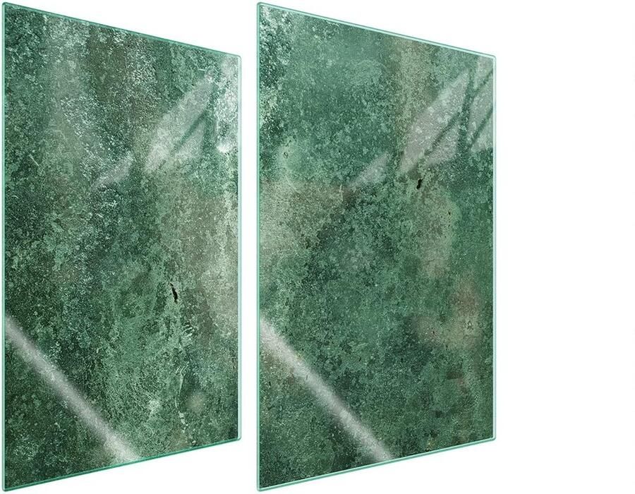Fornuis Afdekplaat Kookplaat Beschermer Keuken Organisatie Gehard Glas 70x52 cm Turkoois
