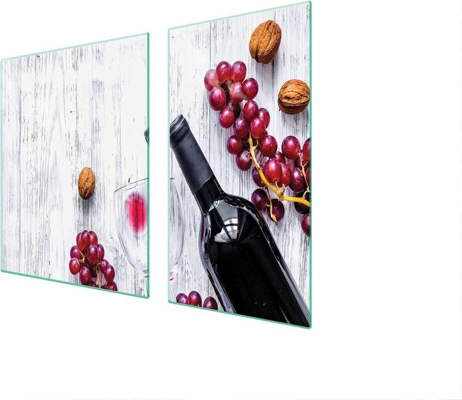 Fornuis Afdekplaat Kookplaat Beschermer Keuken Organisatie Gehard Glas 90 x 52 cm Veelkleurig