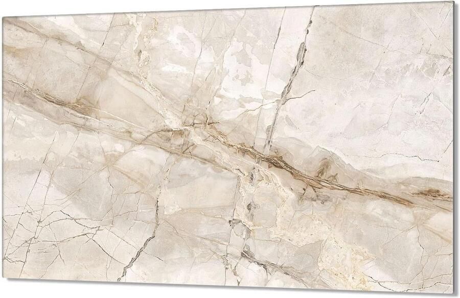 Fornuis afdekplaat Kookplaat beschermer Keuken organiseren Gehard glas 80x52 cm Marmerlook