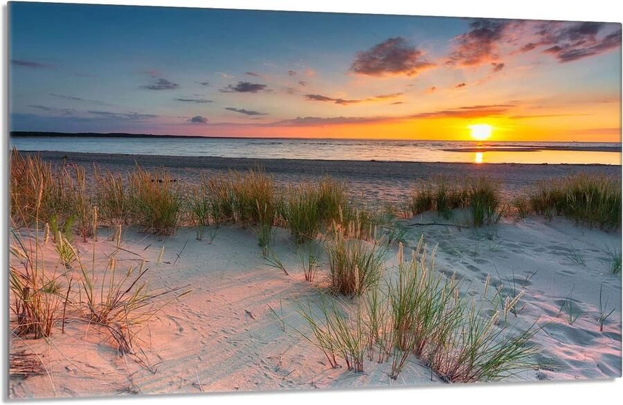 Fornuis afdekplaat Kookplaat beschermer Keuken organiseren Gehard glas 80x52 cm Strandmotief