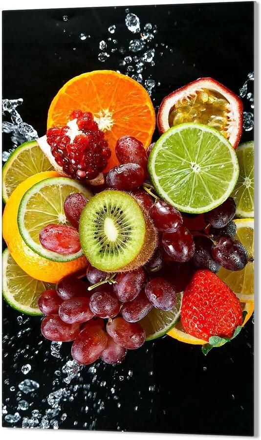 Fornuis Afdekplaat Kookplaat Beschermer Keuken Werkblad Gehard Glas 30x52 cm Fruit Print