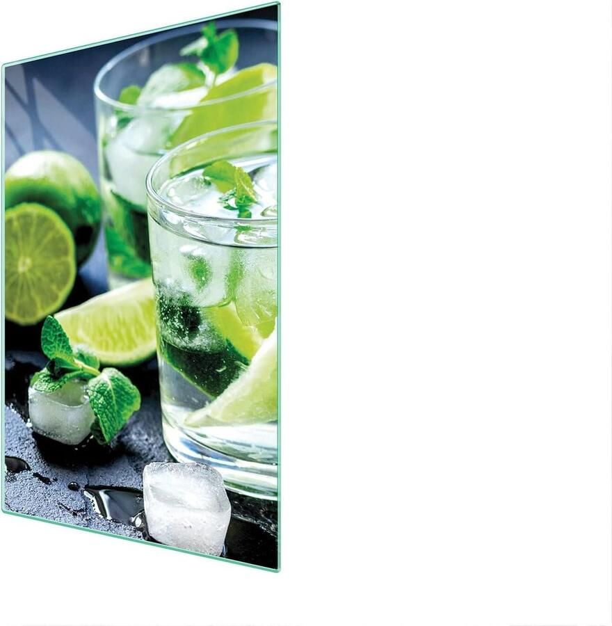 Fornuis Afdekplaat Kookplaat Beschermer Keuken Werkblad Gehard Glas 35 x 52 cm Limoen