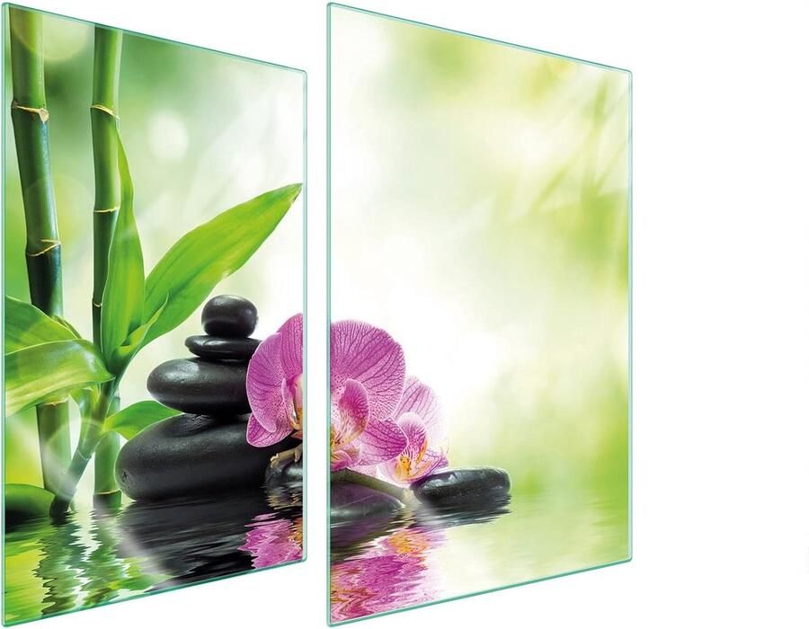 Fornuis Afdekplaat Kookplaat Beschermer Keuken Werkblad Gehard Glas 35 x 52 cm Orchidee
