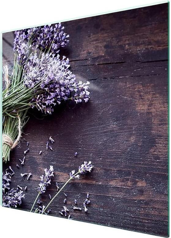 Fornuis Afdekplaat Kookplaat Beschermer Keuken Werkblad Gehard Glas 50 x 52 cm Lavendel