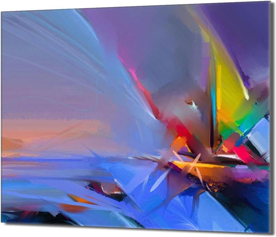 Fornuis Afdekplaat Kookplaat Beschermer Keuken Werkblad Gehard Glas 60x52 cm Mozaïek
