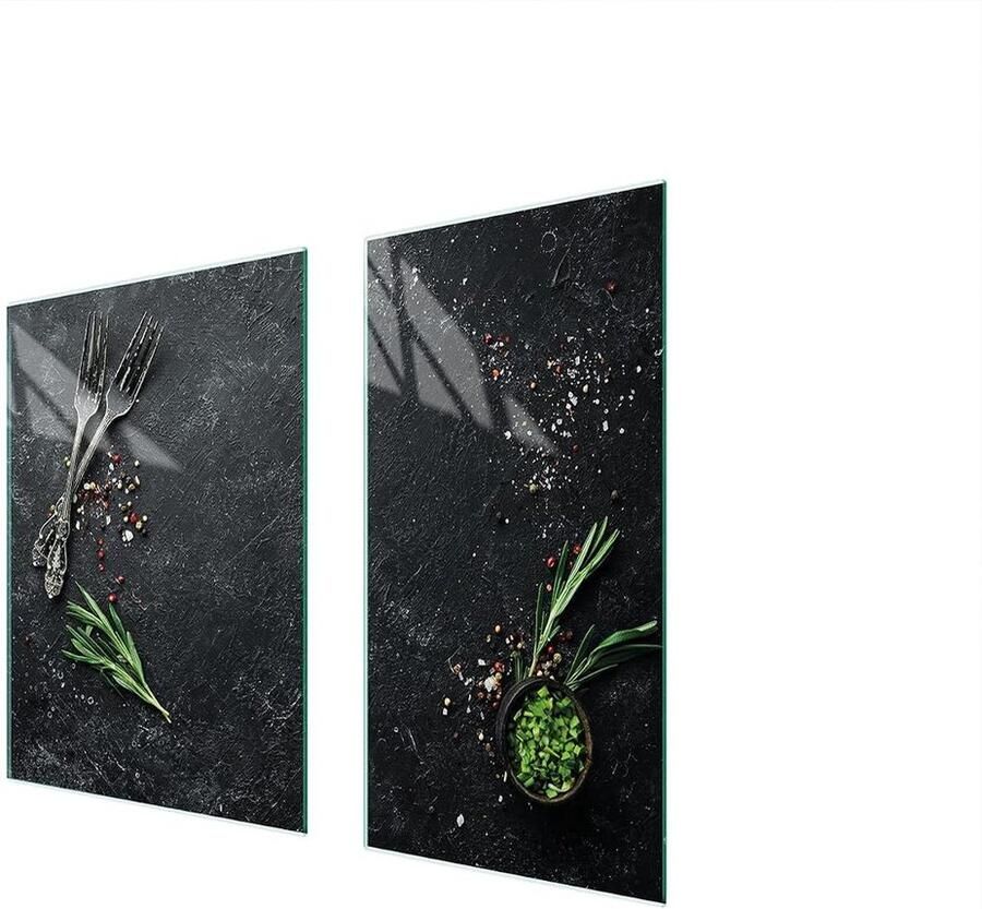 Fornuis Afdekplaat Kookplaat Beschermer Keuken Werkblad Gehard Glas 75 x 52 cm Patronen