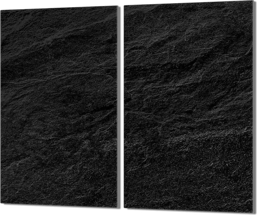 Fornuis Afdekplaat Kookplaat Beschermer Keuken Werkruimte Gehard Glas 2x 30x52 cm Leisteen