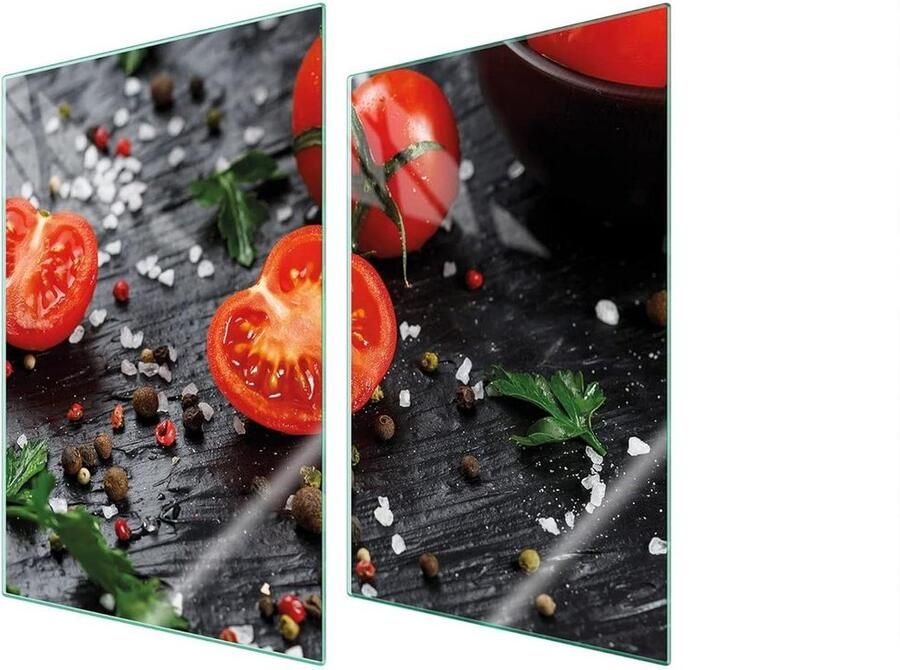 Fornuis Afdekplaat Kookplaat Beschermer Keuken Werkruimte Gehard Glas 35 x 52 cm Tomaat