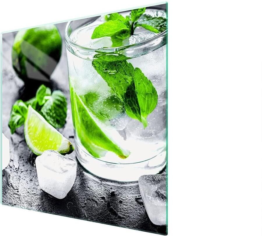 Fornuis Afdekplaat Kookplaat Beschermer Keuken Werkruimte Gehard Glas 50 x 52 cm Limoen