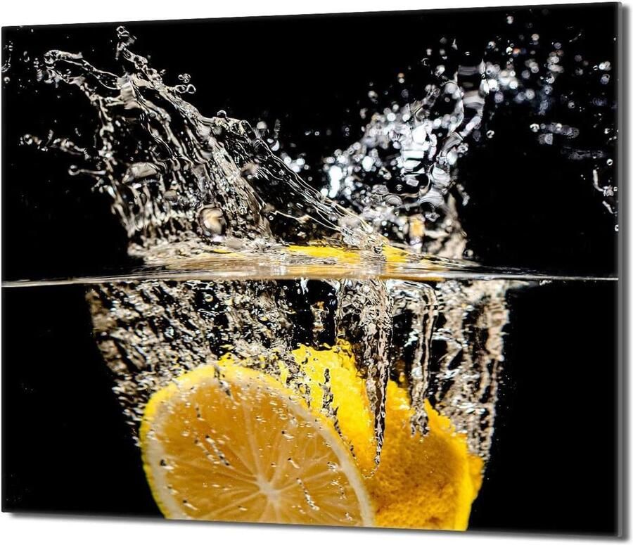 Fornuis Afdekplaat Kookplaat Beschermer Keuken Werkruimte Gehard Glas 60x52 cm Citroen