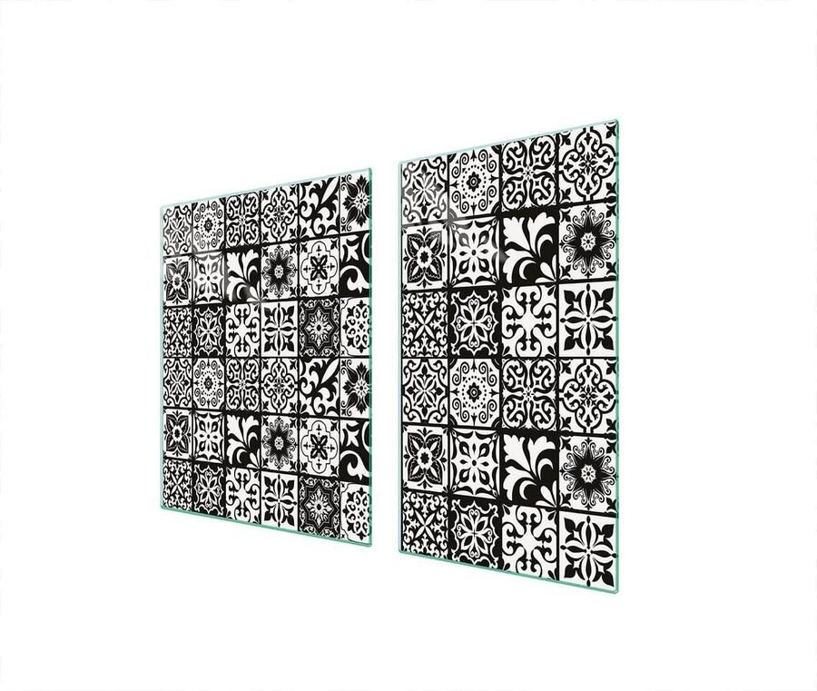 Fornuis Afdekplaat Kookplaat Beschermer Keuken Werkruimte Mozaïek Glasontwerp 100 x 52 cm Veelkleurig
