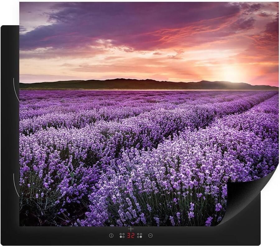 Fornuis afdekplaat Kookplaat beschermer Werkblad creëren Antislip oppervlak 60 x 52 cm Paars