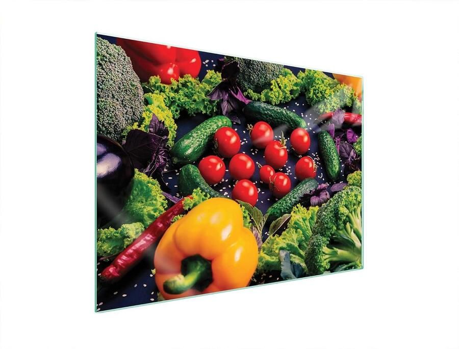Fornuis Afdekplaat Kookplaat Beschermer Werkblad Vergroten Gehard Glas 70 x 52 cm Groenten Design