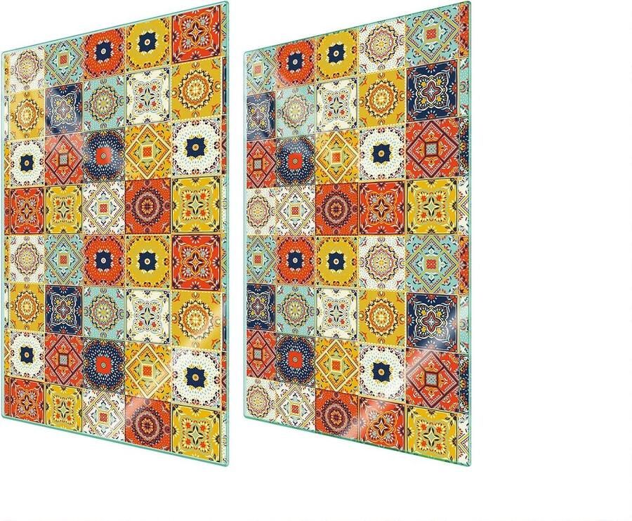 Fornuis Afdekplaat Kookplaat Cover Keuken Beschermen Gehard Glas 35 x 52 cm Mozaïek