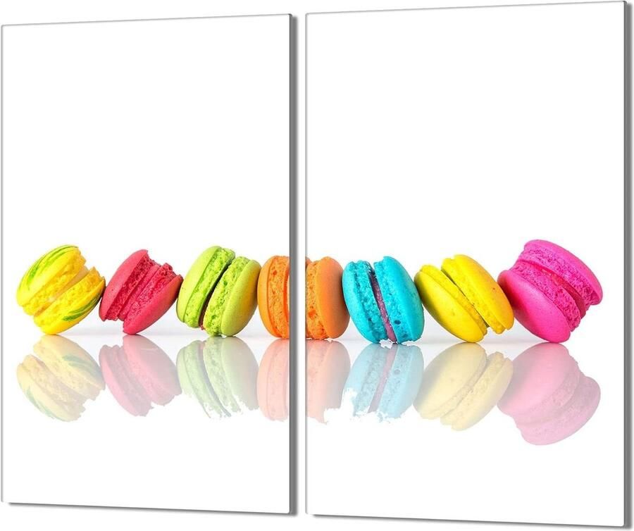 Fornuis Afdekplaat Kookplaatafdekking Glas Keuken Beschermen Gehard Glas 2x 30x52 cm Multicolor