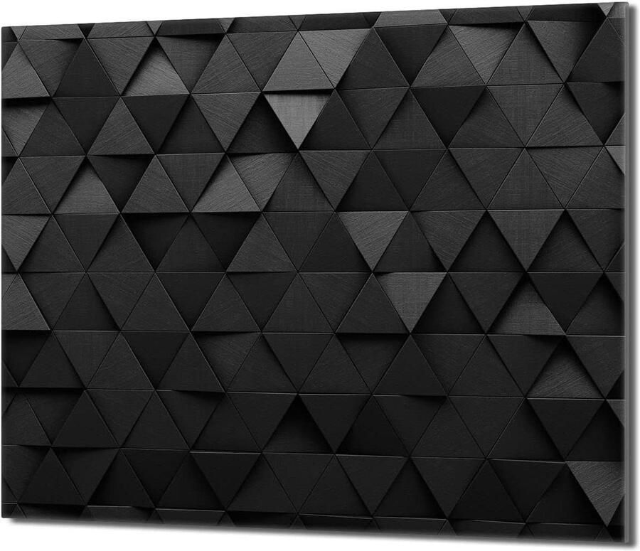 Fornuis Afdekplaat Kookplaatafdekking Glas Keuken Beschermen Gehard Glas 60x52 cm Zwart