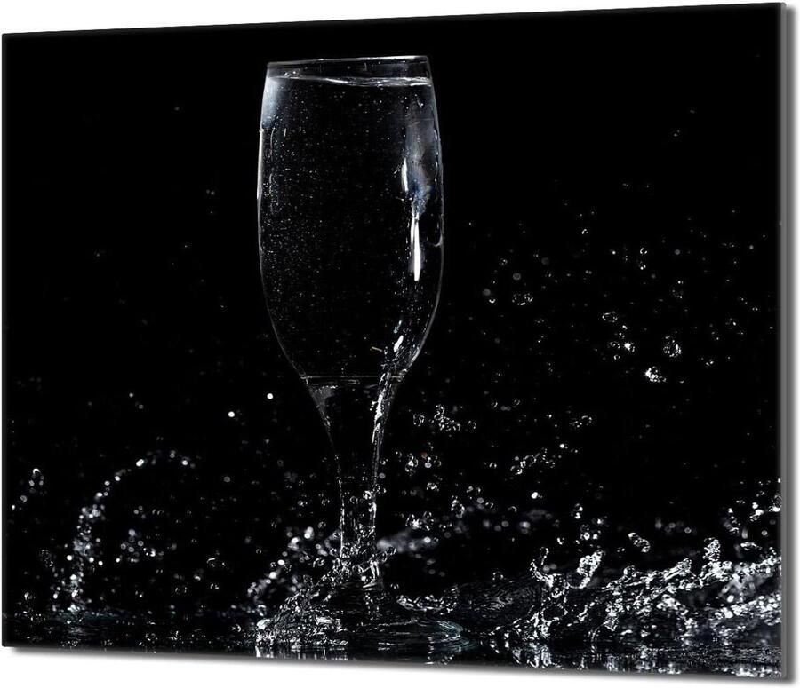 Fornuis Afdekplaat Kookplaatafdekking Glasplaat Keuken Werkblad Gehard Glas 60x52 cm Wijn