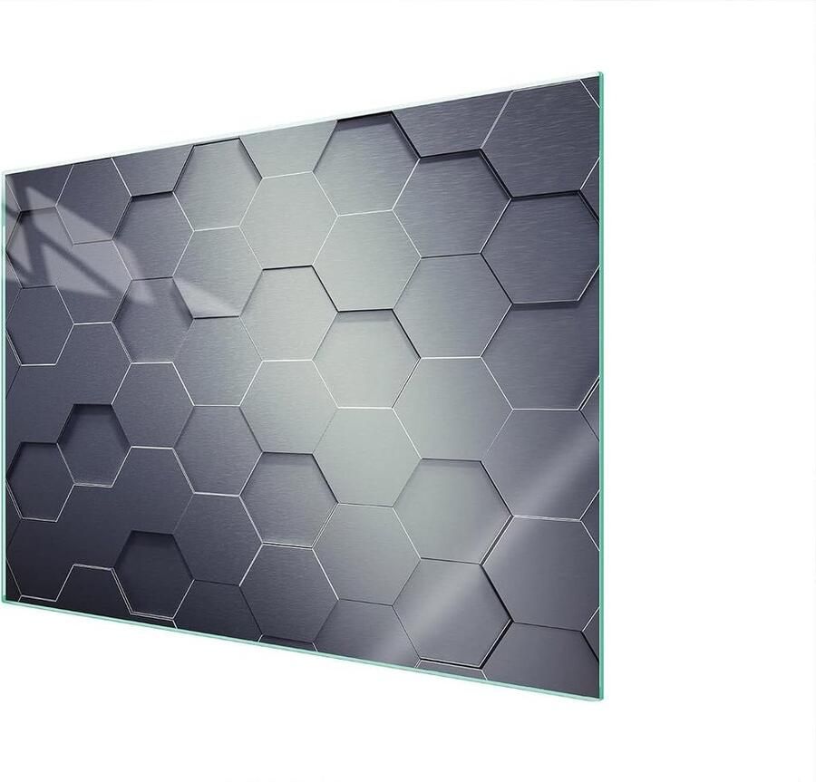 Fornuis Afdekplaat Kookplaatafdekking Werkbladbeschermer Keuken Beschermen Gehard Glas 70 x 52 cm PATROON
