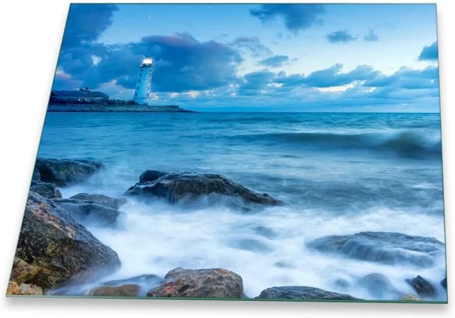 Fornuis Afdekplaat Kookplaatscherm Glas Extra Werkruimte Krasbestendig Veiligheidsglas 60 x 52 cm Veelkleurig