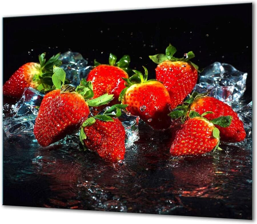 Fornuis Afdekplaat Kookplaatscherm Glasplaat Keuken Beschermen Gehard Glas Krasvast 60 x 52 cm Zwart