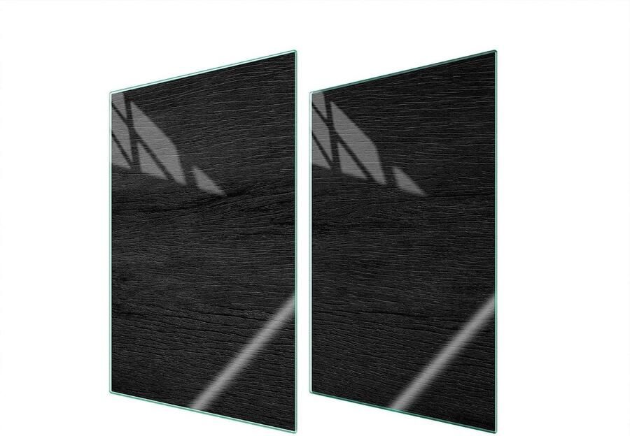 Fornuis Afdekplaat Spatbescherming Kookplaat Keuken Beschermen Gehard Glas 2x35x52 cm Geel
