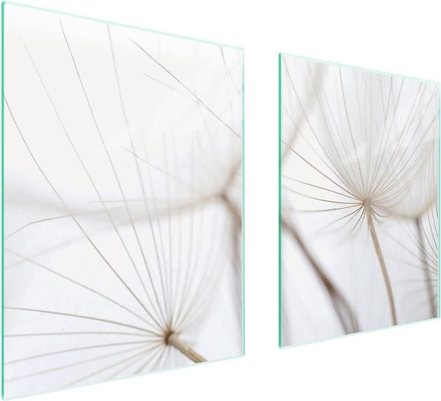 Fornuis Afdekplaat Spatbescherming Kookplaat Keuken Beschermen Gehard Glas 85 x 52 cm Bloemenprint