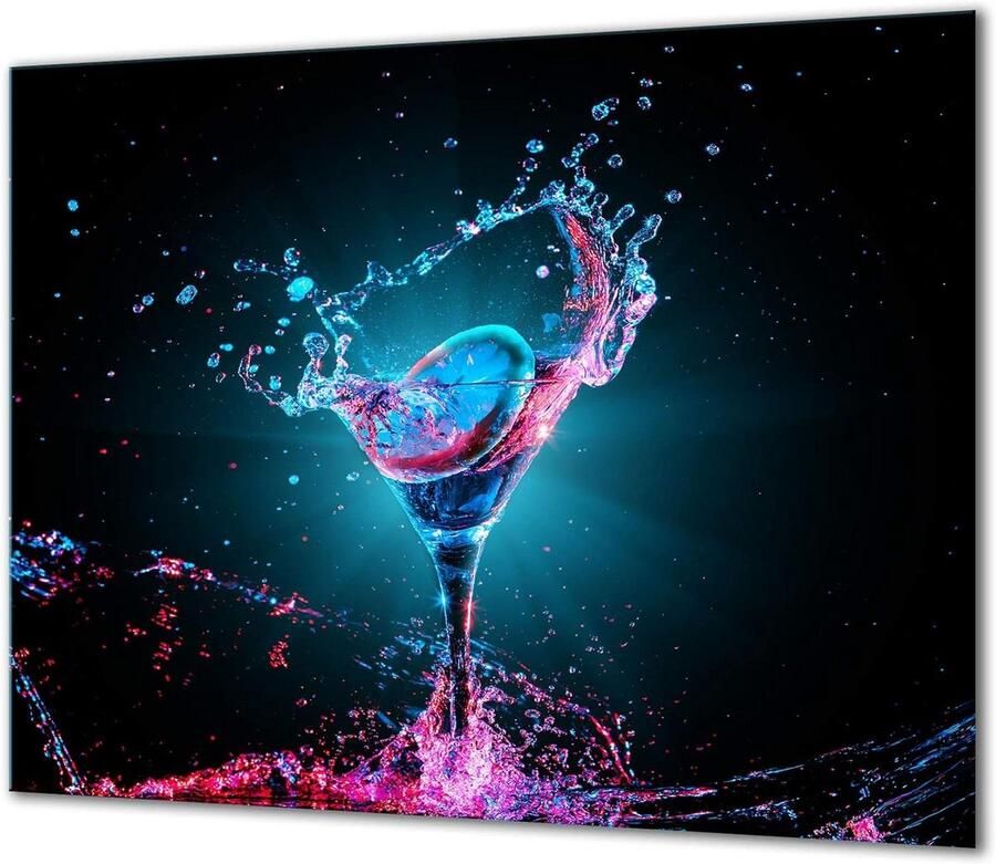Fornuis Afdekplaat Werkblad Beschermer Extra Werkruimte Gehard Glas 60x52 cm Prints