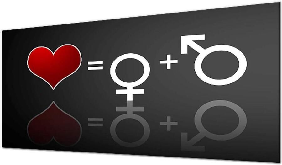 Fornuis Afdekplaat Werkblad Beschermer Keuken Extra Werkruimte 5-in-1 Multifunctioneel 90x52 cm Liefde Rood