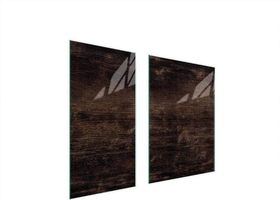 Fornuis Afdekplaat Werkblad Beschermer Keuken Organisatie Gehard Glas 75 x 52 cm Kastanje