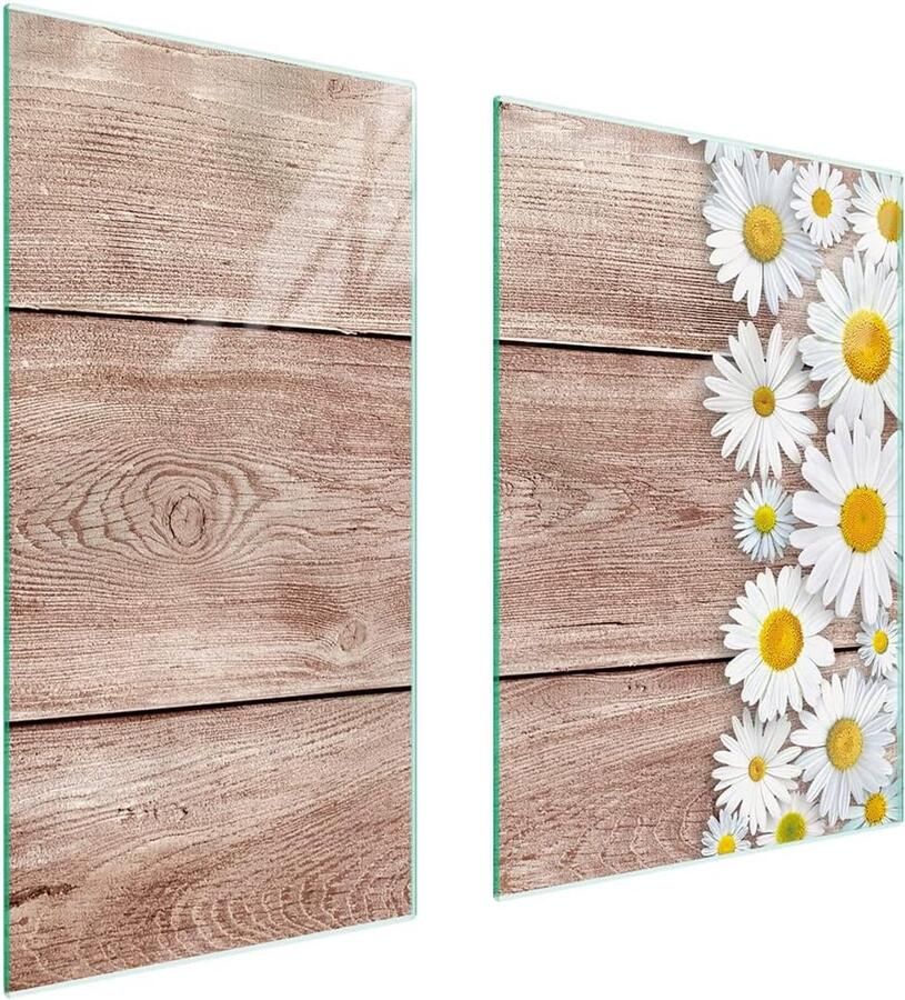 Fornuis afdekplaat Werkblad beschermer Keuken organiseren Gehard glas 75 x 52 cm Veelkleurig