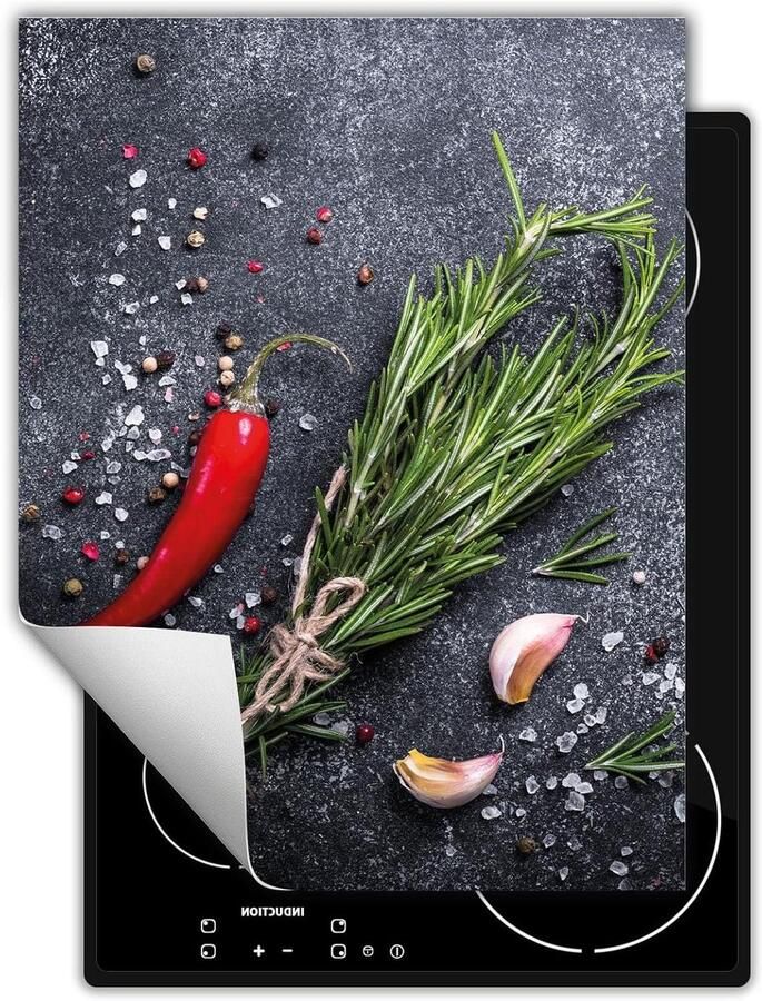 Fornuis afdekplaat Werkblad beschermer Kookplaat beschermen Extra werkruimte 40x52 cm Leisteen chili