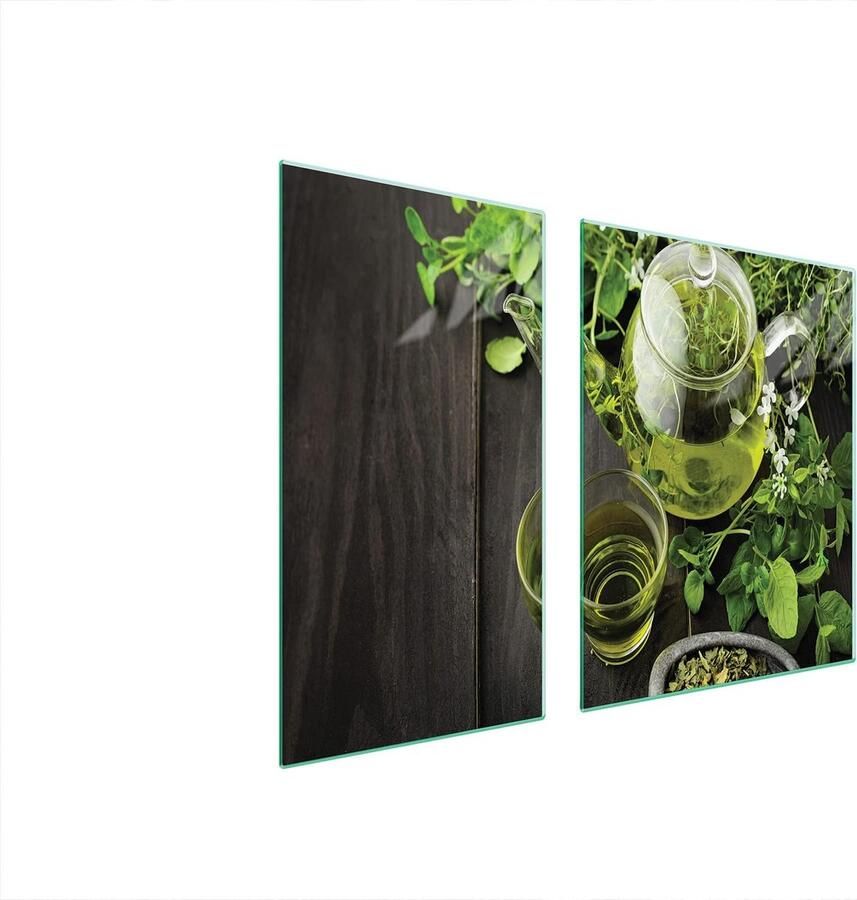Fornuis Afdekplaat Werkblad Beschermer Kookplaat Beschermen Gehard Glas 90 x 52 cm Groente