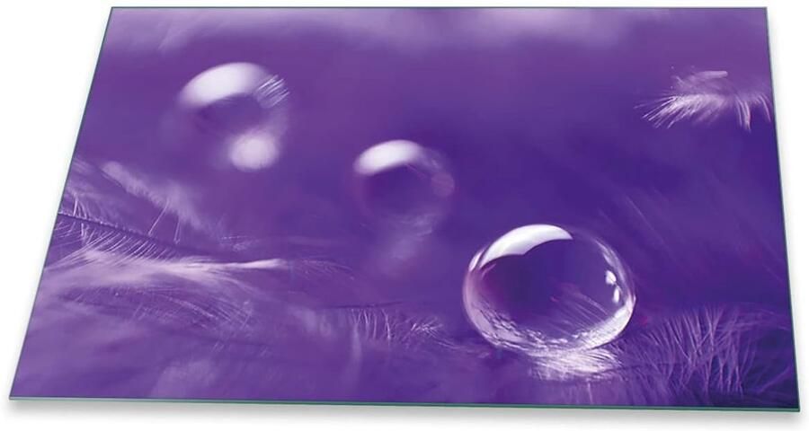 Fornuis Afdekplaat Werkbladbeschermer Glas Kookplaat Beschermen Hittebestendig Glas 80x52 cm Violet