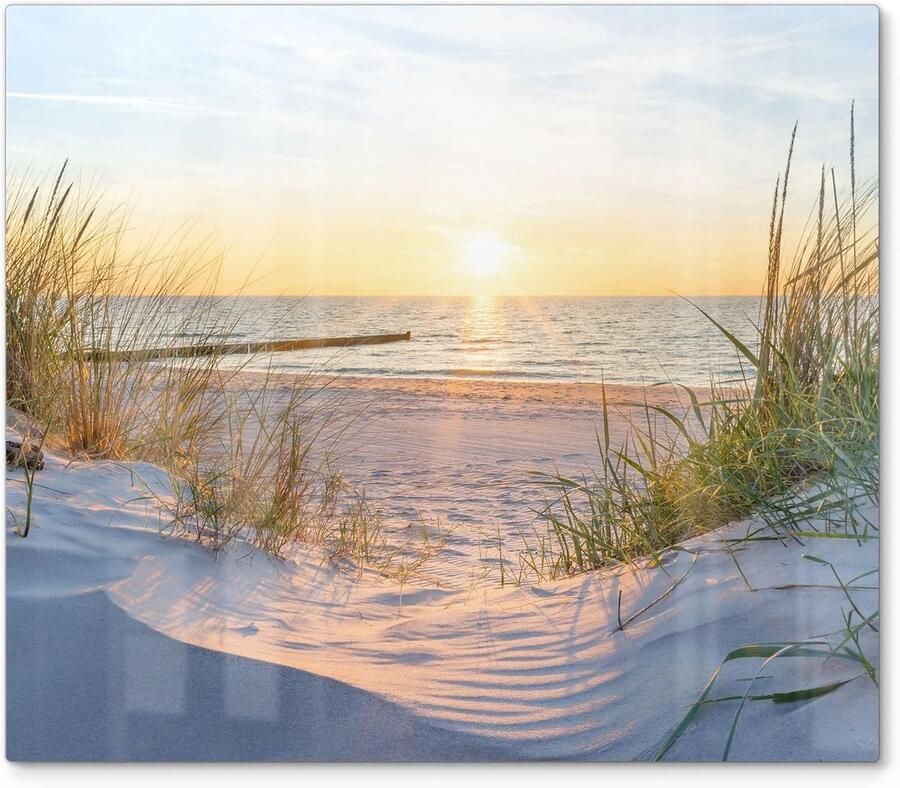 Fornuis Afdekplaat Werkbladbeschermer Keuken Beschermen Gehard Glas 60 x 52 cm Avondzon Motief