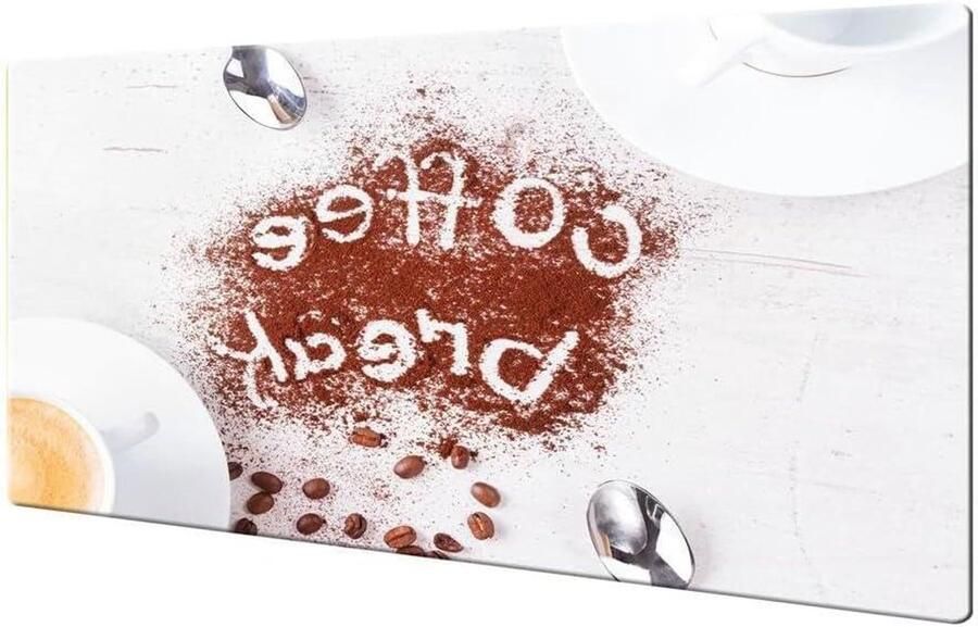 Fornuis Afdekplaten Aanrecht Beschermer Keuken Beschermen Gehard Glas 80x52 cm Koffie Bruin