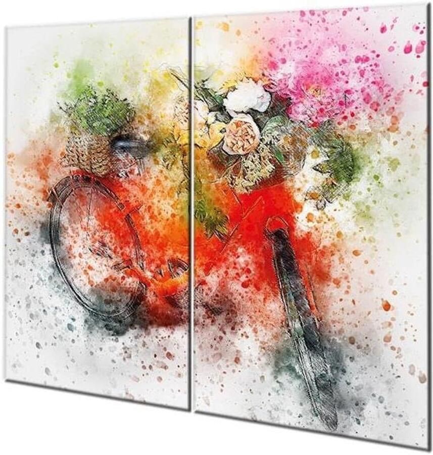 Fornuis Afdekplaten Aanrecht Bescherming Keuken Beschermen Gehard Glas 2 x 30 x 52 cm Meerkleurig
