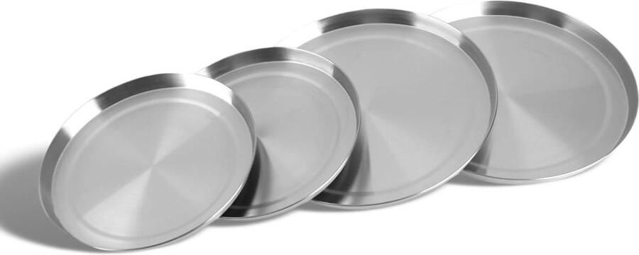 Fornuis afdekplaten Branderhoezen RVS Keuken organiseren Roestvrij staal 4 stuks Zilver