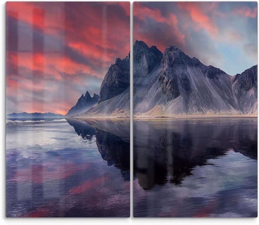 Fornuis Afdekplaten Glas Kookplaat Beschermers Keuken Beschermen 3D Diepte Effect 2x 60 x 52 cm