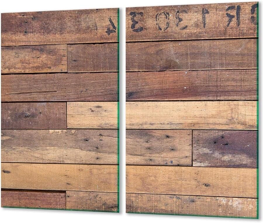 Fornuis Afdekplaten Kookplaat Beschermers Keuken Beschermen Gehard Glas 2x 30x52 cm Patronen