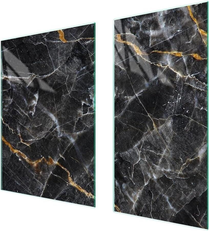 Fornuis Afdekplaten Kookplaat Beschermers Keuken Werkruimte Gehard Glas 75 x 52 cm Marmer