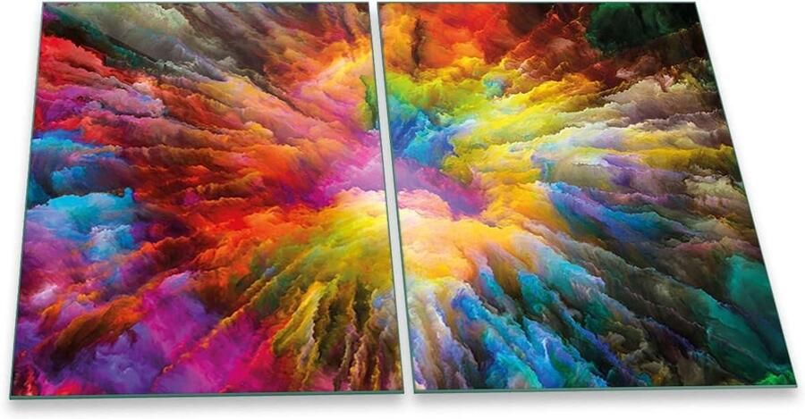 Fornuis Afdekplaten Kookplaatbeschermer Glas Werkblad Vergroten Kras- en Slagvast 2 x 40 x 52 cm