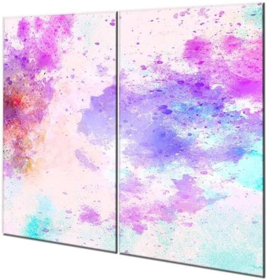 Fornuis afdekplaten set Aanrecht beschermers Keuken beschermen Kras- en slagvast 2x 30x52 cm Roze
