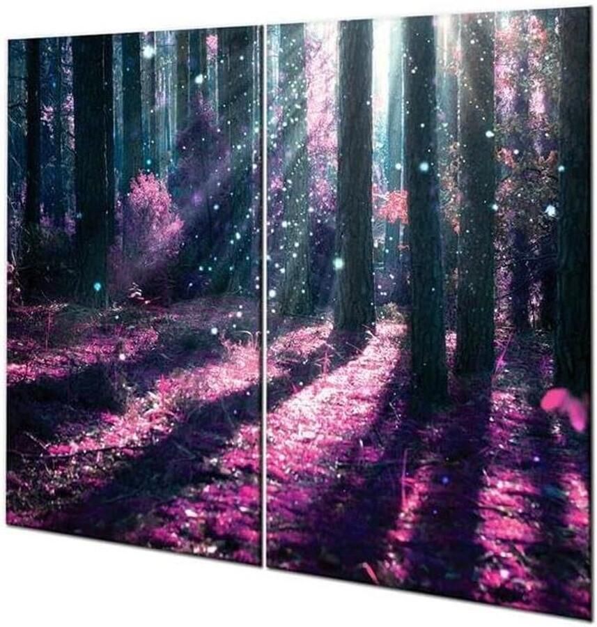 Fornuis afdekplaten Werkblad beschermers Keuken decoratie Gehard glas 2x 30x52 cm Violet natuur