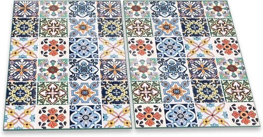 Fornuis afdekplaten Werkblad beschermers Kookplaat decoratie 5-in-1 multifunctioneel 80 x 52 cm Geel