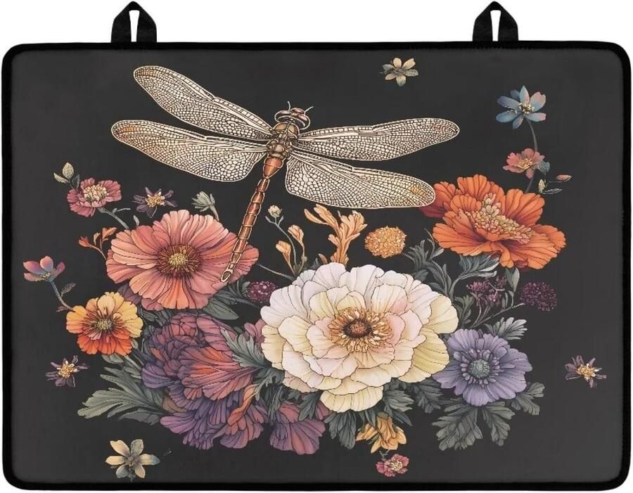 Fornuis Beschermer Kookplaat Cover Keuken Beschermen Antislip Achterkant 75 x 50 cm Libelle Bloem Elegant