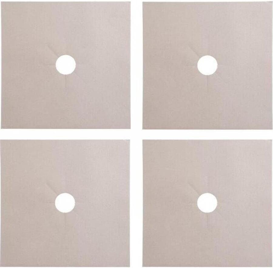 Fornuis Beschermers Kookplaat Covers Keuken Schoonhouden Hittebestendig Glasvezel 27 x 27 cm Beige