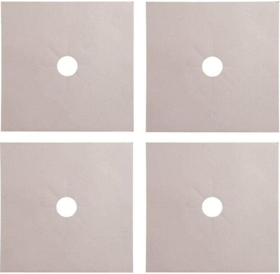 Fornuis Beschermers Kookplaat Covers Keuken Schoonhouden Hittebestendig Glasvezel 270 x 270 mm Beige