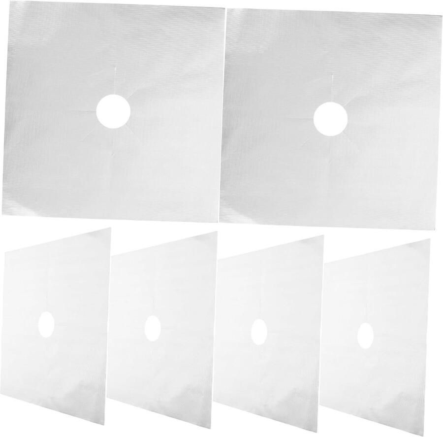 Fornuis Beschermers Kookplaat Covers Schoon Houden Herbruikbaar Glasvezel 27 cm Zilver